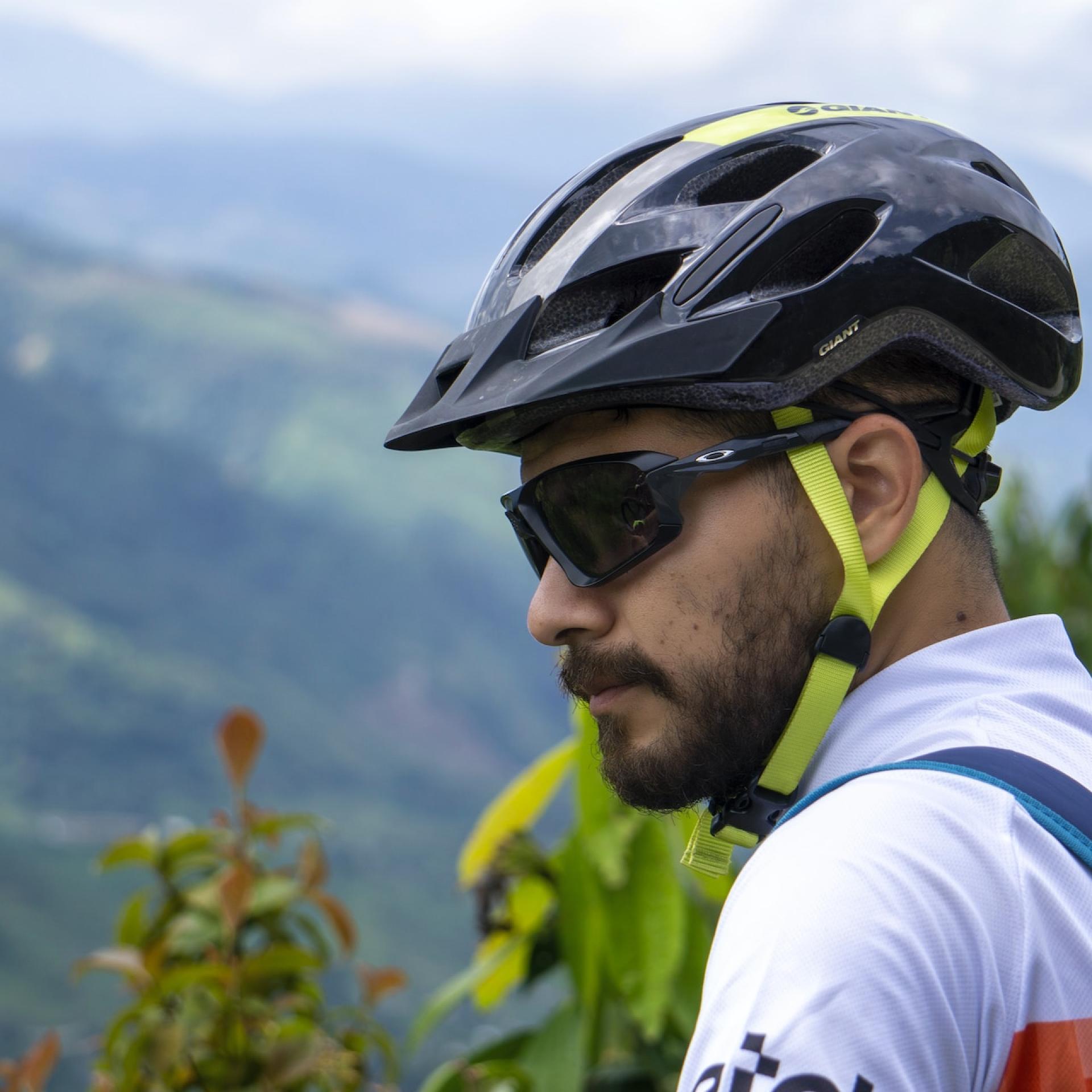 Biker in the mountains